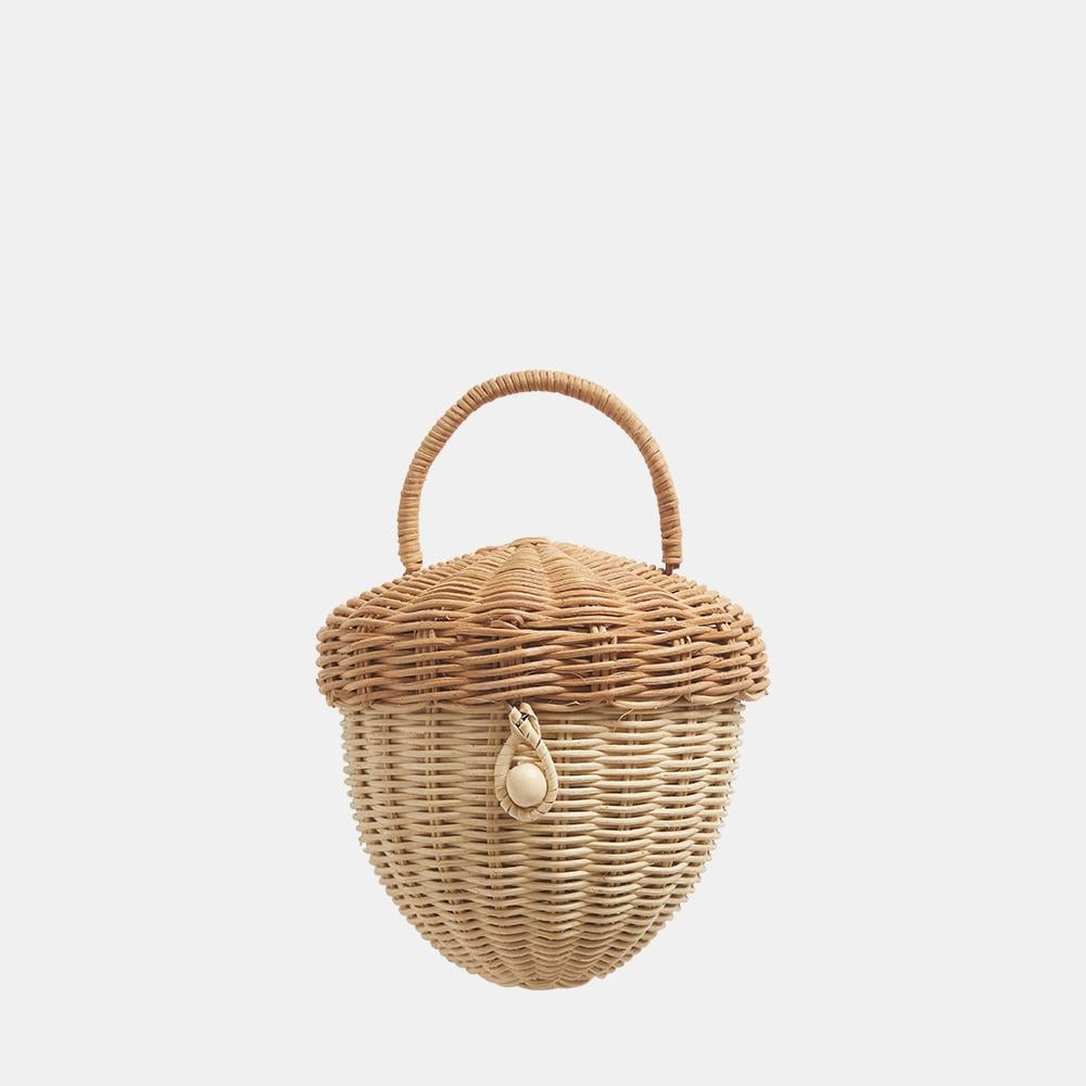 RATTAN ACORN BAG