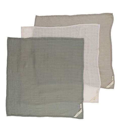 3 PACK MUSLIN CLOTHS LIME DUST
