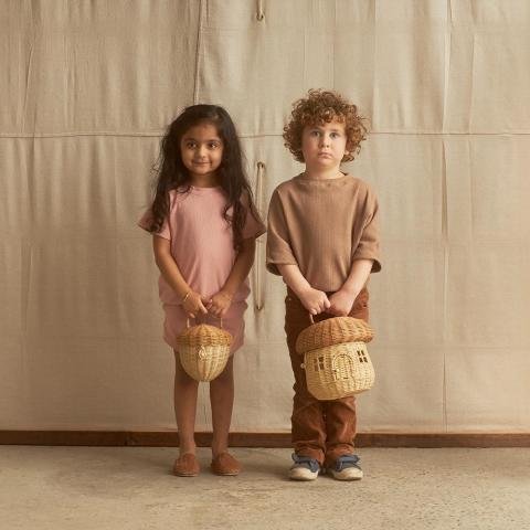 RATTAN ACORN BAG