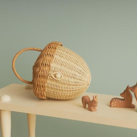 RATTAN ACORN BAG
