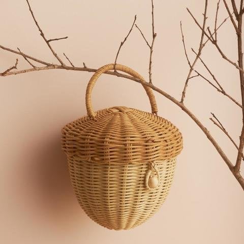 RATTAN ACORN BAG